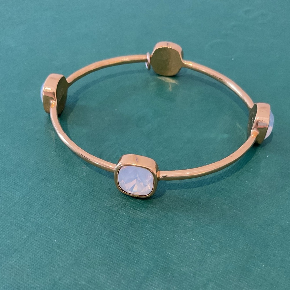 Coach Elegant Gold Bracelet with Crystal Accents bangle slip on
